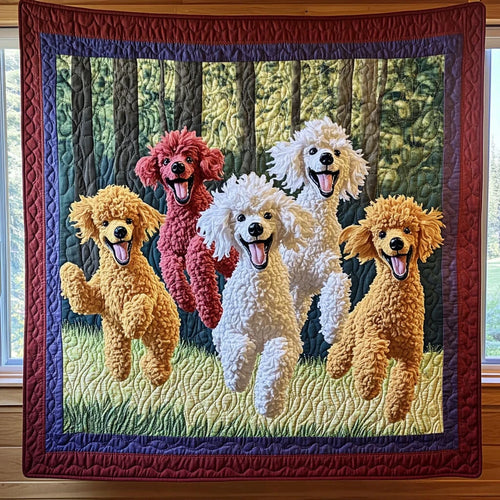 Running Cheerful Quilt Blanket