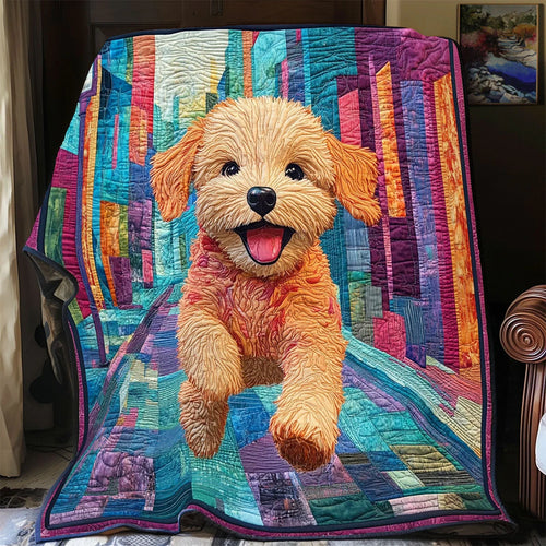 Rush In Vibrant Street Quilt Blanket