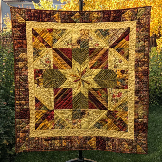 Rust And Stardust Quilt Blanket