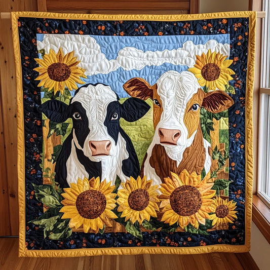 Rustic Cattle Quilt Blanket