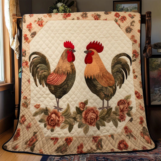Rustic Chicken Quilt Blanket