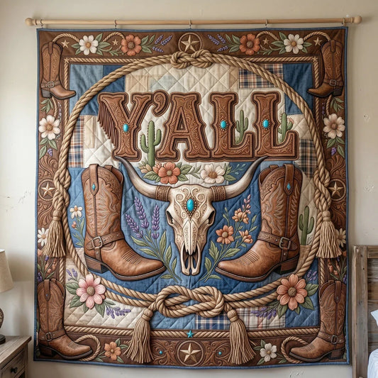 Rustic Cowgirl Quilt Blanket