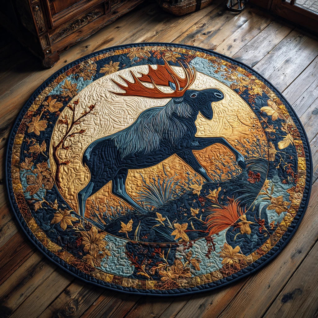 Rustic Echo Quilted Round Mat