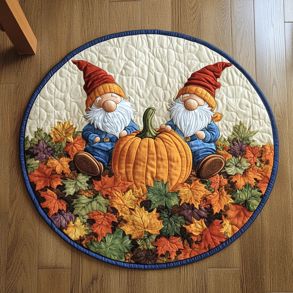 Rustic Fall Quilted Round Mat