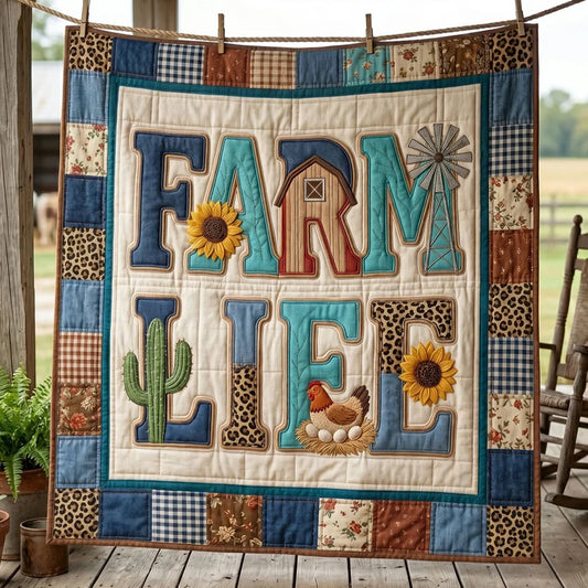 Rustic Farm Love Quilt Blanket