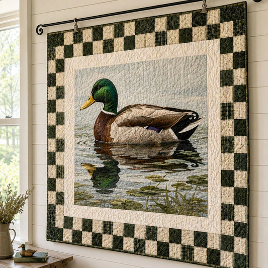Rustic Feathers Quilt Blanket - Quilted Blanket by OtterMia