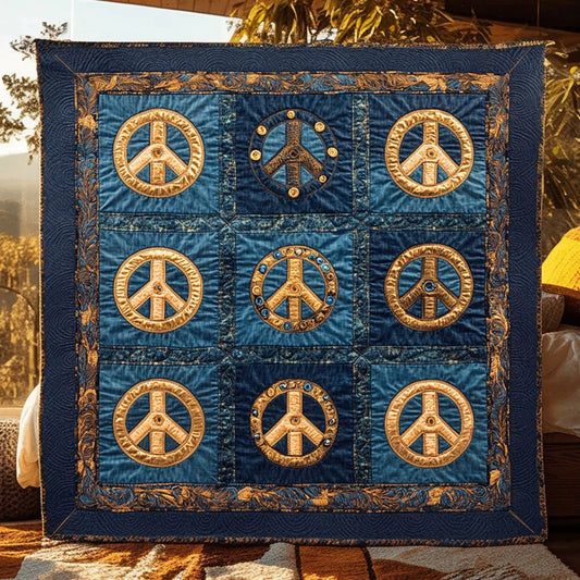 Rustic Peace Quilt Blanket