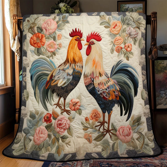 Rustic Rooster Quilt Blanket