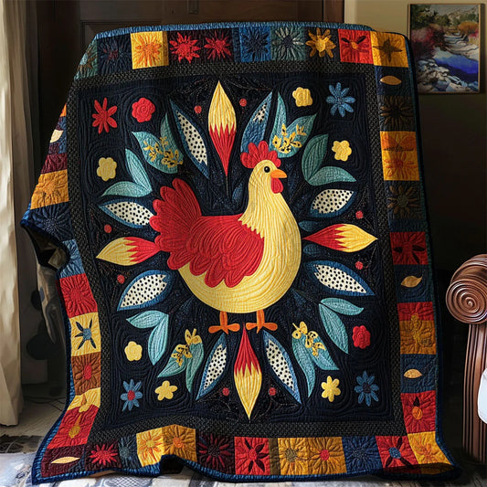 Rustic Rooster Quilt Blanket