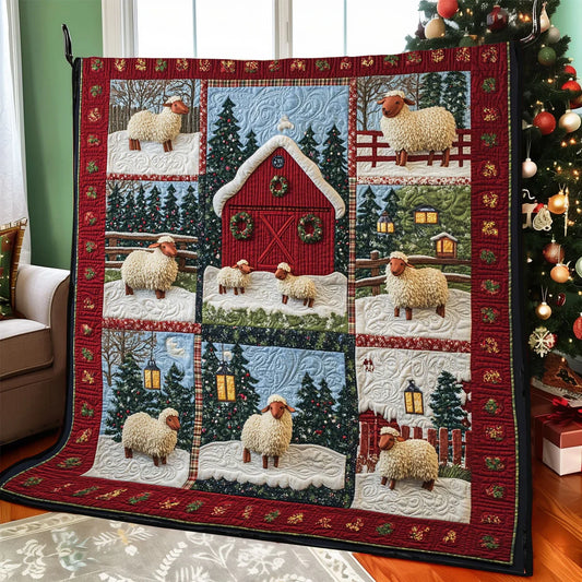 Rustic Sheep Quilt Blanket