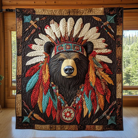 Sacred Bear Quilt Blanket