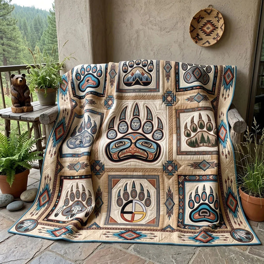 Sacred Bear Path Quilt Blanket