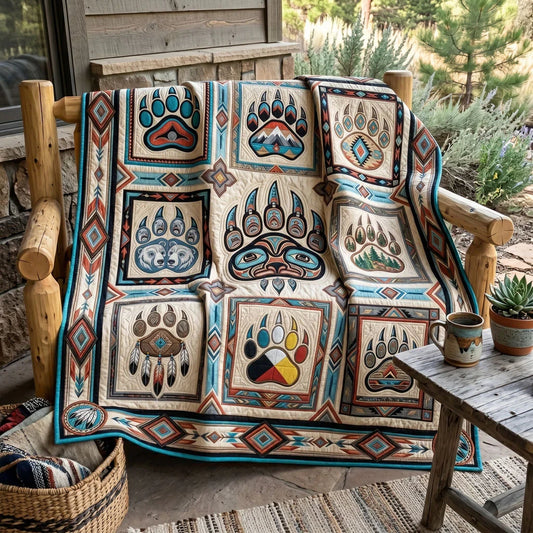 Sacred Bear Paw Quilt Blanket