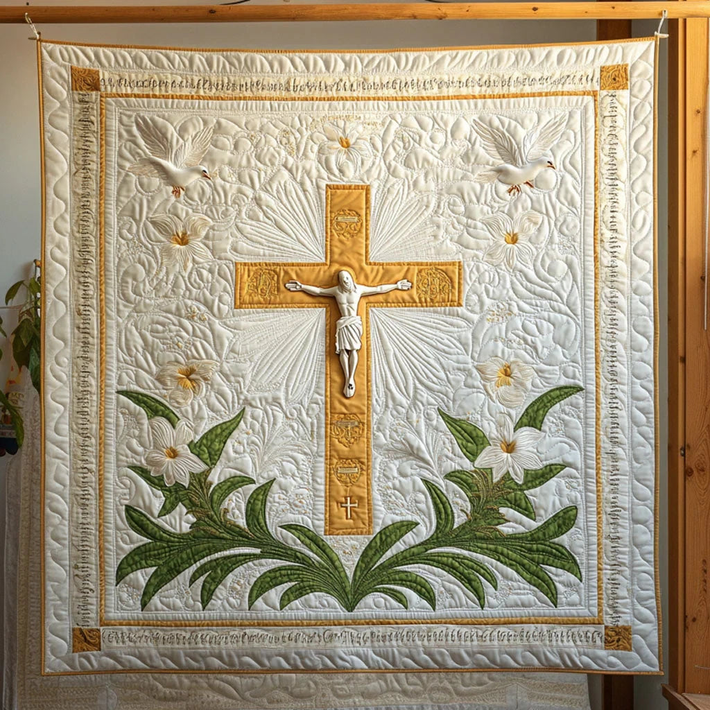 Sacred Cross Quilt Blanket