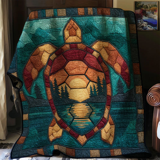 Sacred Earth Turtle Quilt Blanket