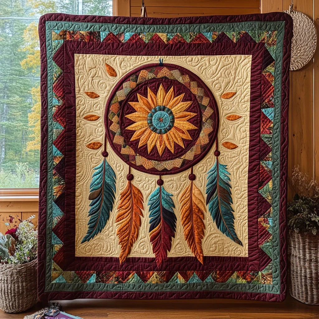 Sacred Feathers Quilt Blanket