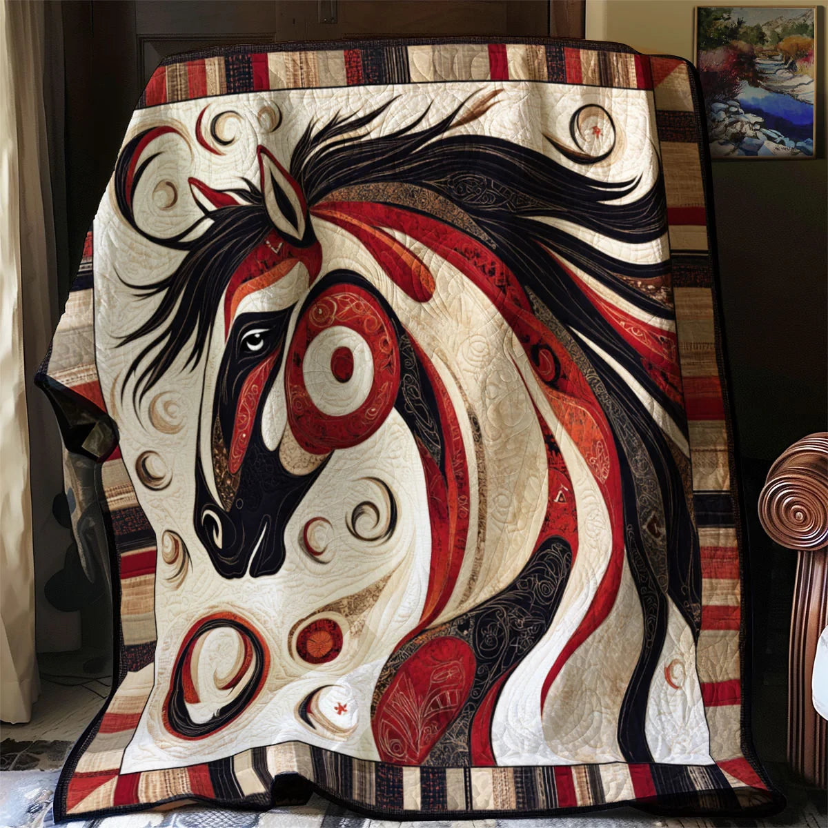 Sacred Horse Dream Quilt Blanket