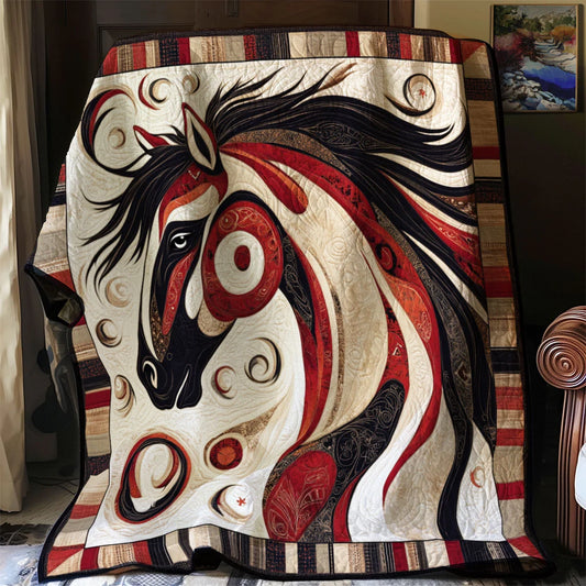 Sacred Horse Dream Quilt Blanket