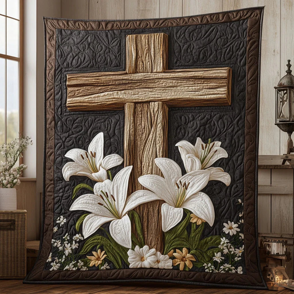 Sacred Lily Quilt Blanket