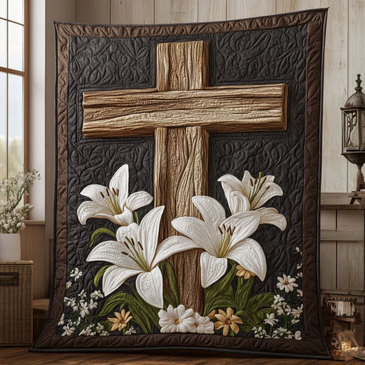 Sacred Lily Quilt Blanket