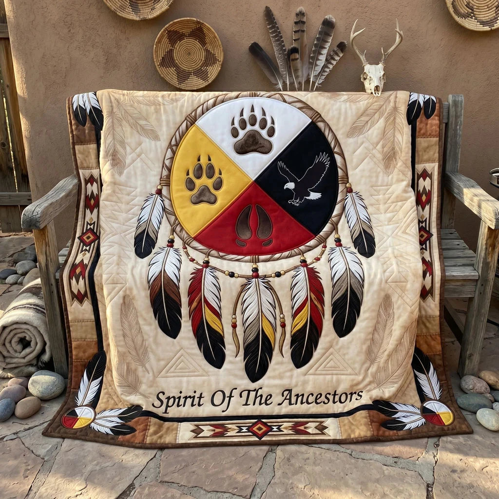 Sacred Medicine Circle Quilt Blanket