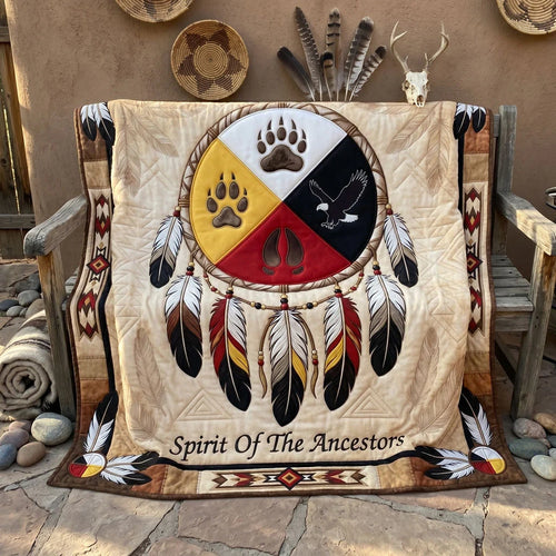Sacred Medicine Circle Quilt Blanket
