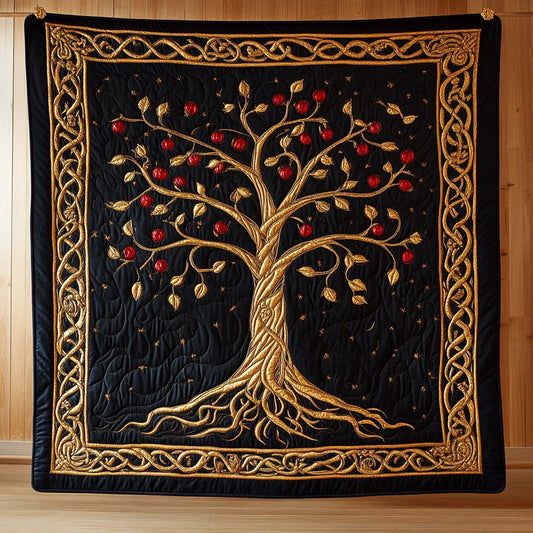 Sacred Orchard Quilt Blanket