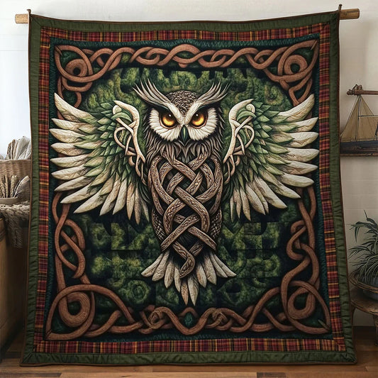 Sacred Owl Quilt Blanket