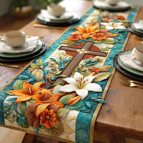 Sacred Path Cross Quilted Table Runner