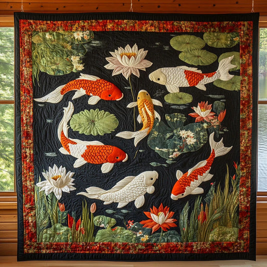 Sacred Pond Quilt Blanket