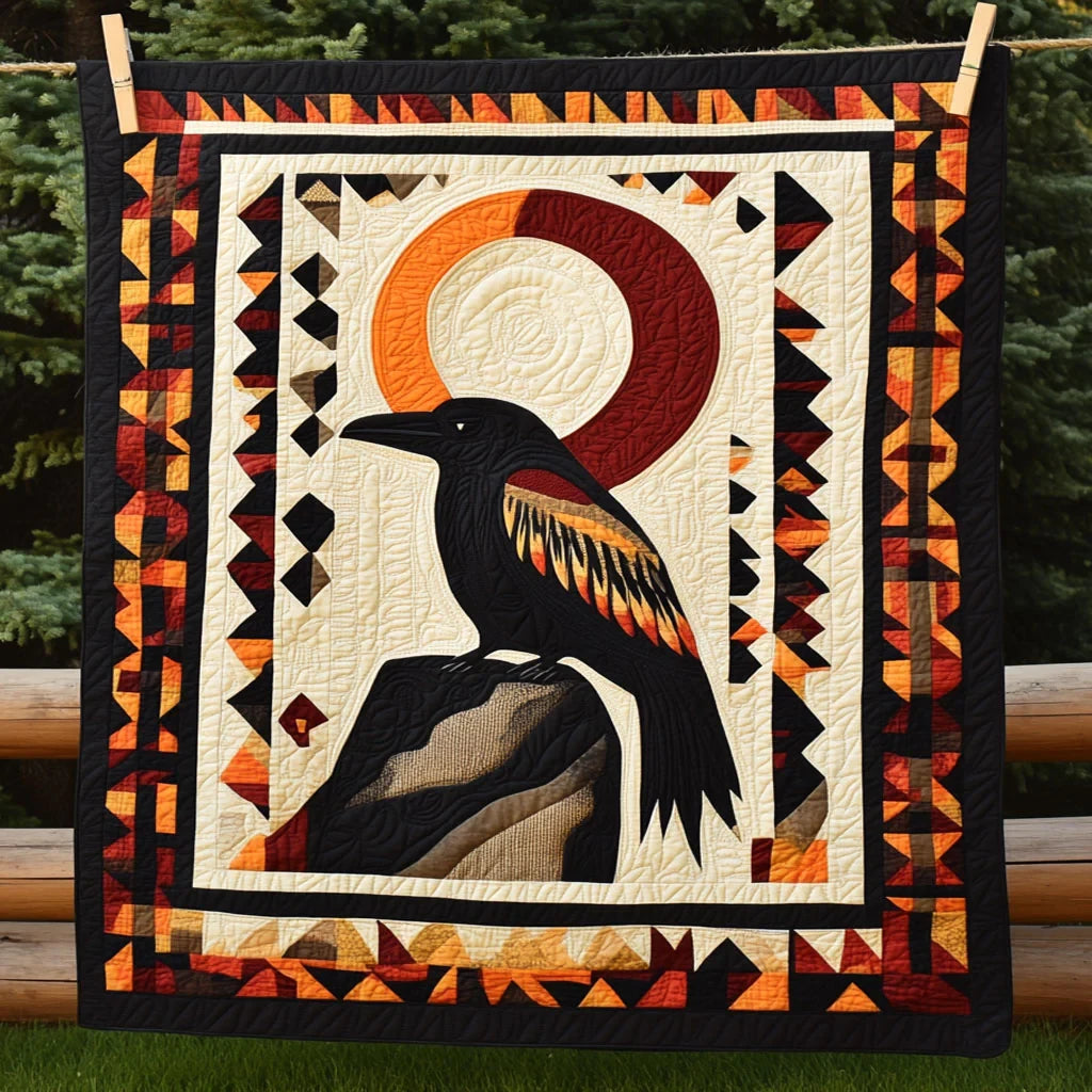 Sacred Raven Spirit Quilt Blanket