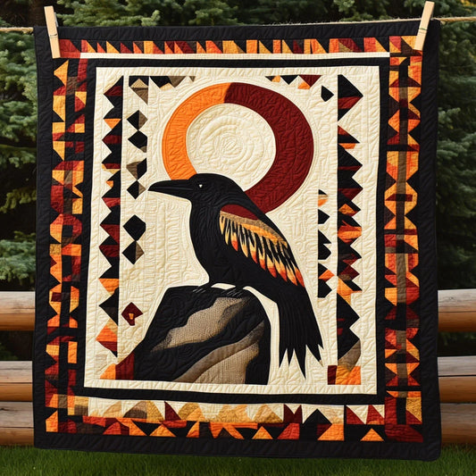 Sacred Raven Spirit Quilt Blanket