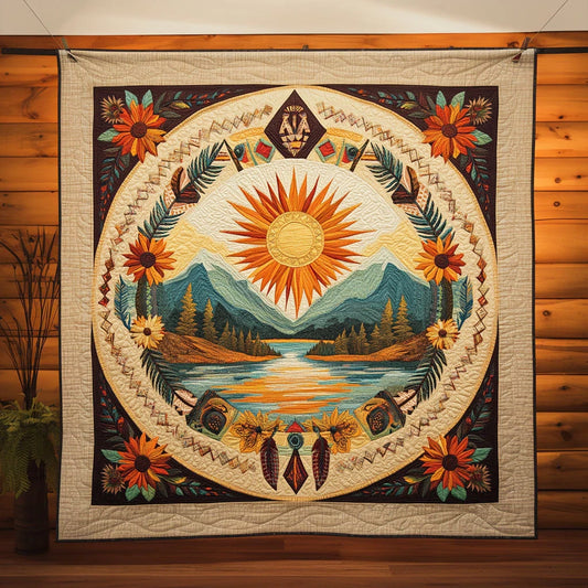 Sacred Sun Quilt Blanket
