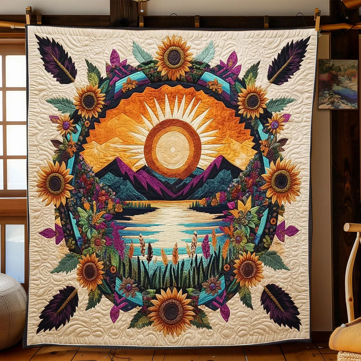 Sacred Sun Quilt Blanket