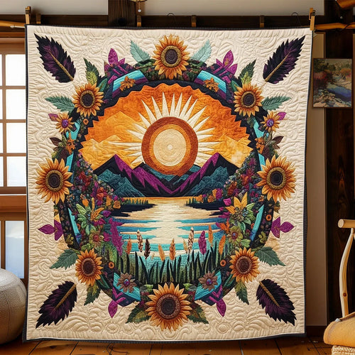 Sacred Sun Quilt Blanket