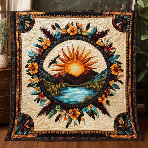 Sacred Sun Quilt Blanket