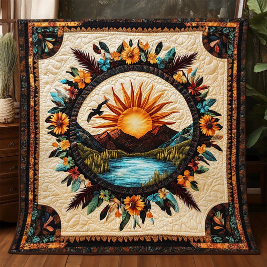 Sacred Sun Quilt Blanket