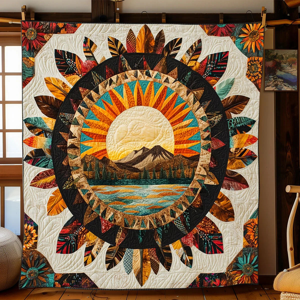 Sacred Sun Quilt Blanket