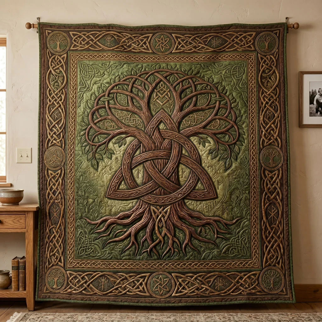 Sacred Tree Quilt Blanket