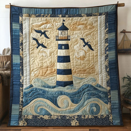 Safe Harbor Lighthouse Quilt Blanket