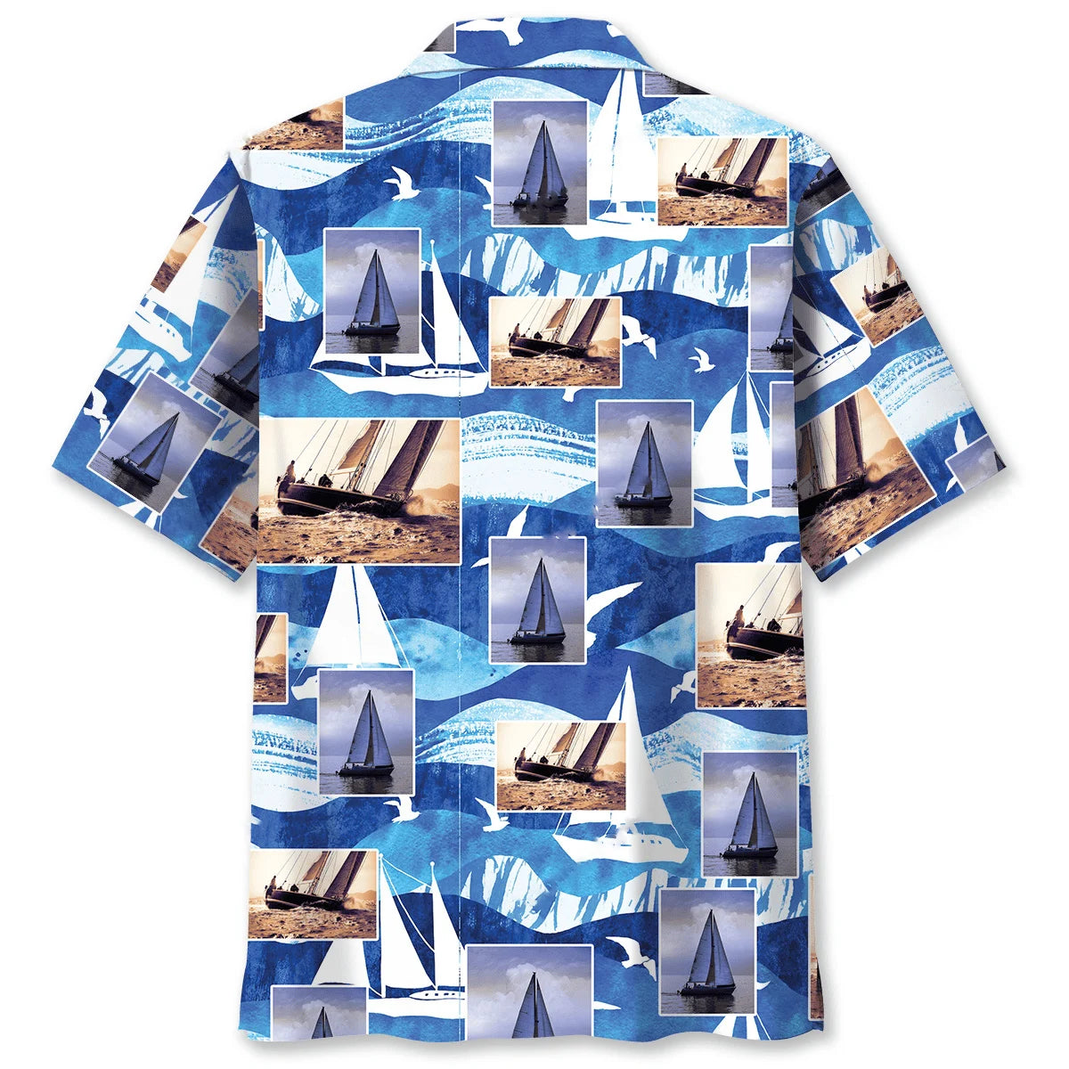 Sailboat Aventure Hawaiian Shirt, custom shirt gift for men (view 2)
