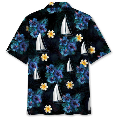 Sailboat Hawaiian Shirt, custom shirt gift for men (view 2)