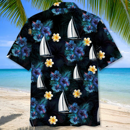 Sailboat Hawaiian Shirt, custom shirt gift for men (view 3)