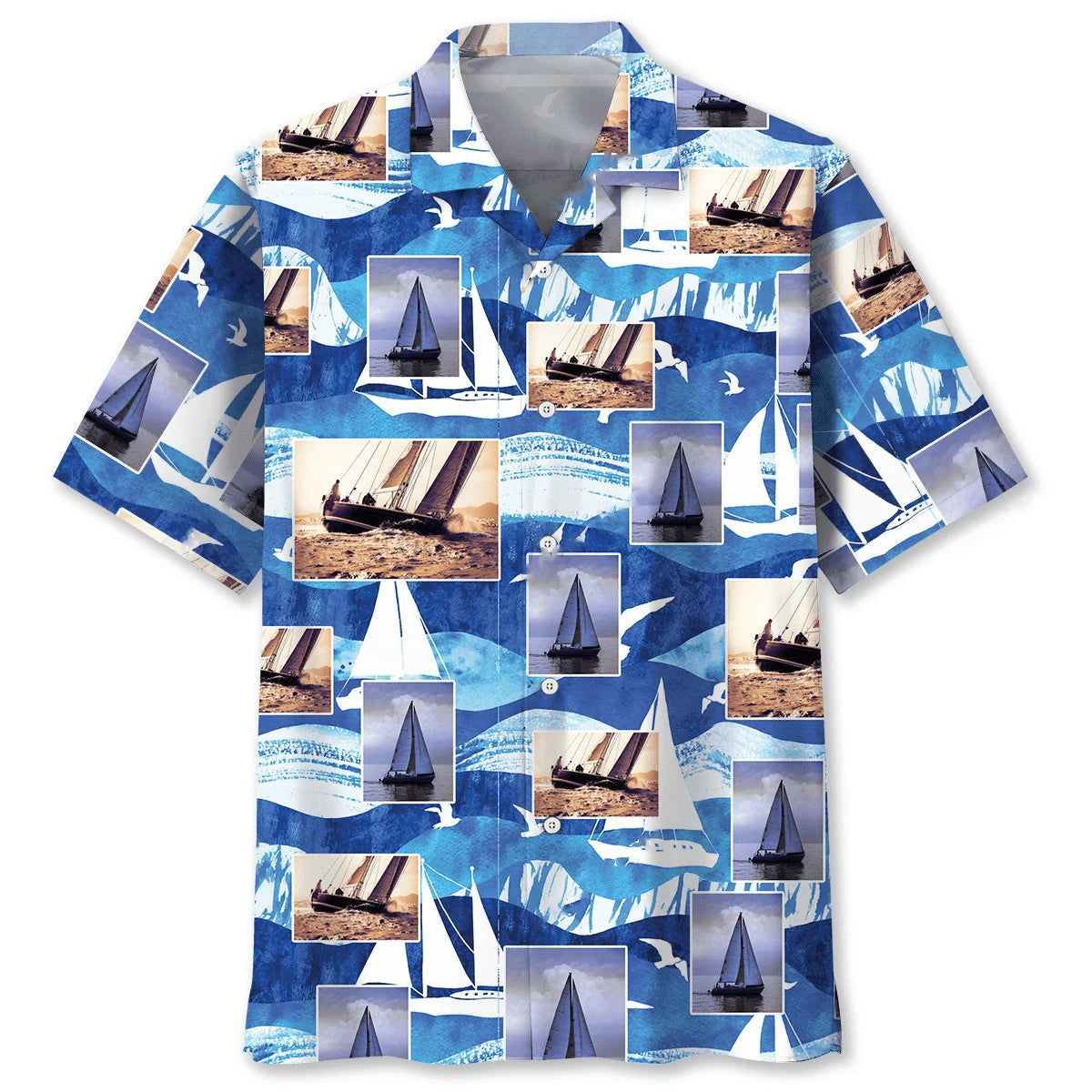 Sailing Vintage Hawaiian Shirt, custom shirt gift for men (view 2)