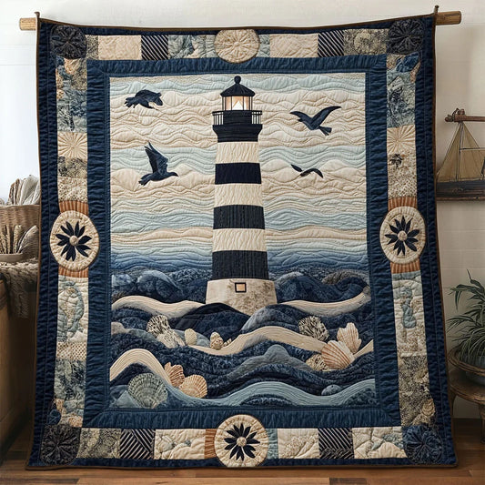 Saltwave Lighthouse Quilt Blanket