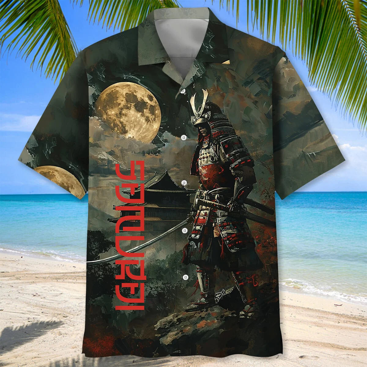 Samurai Warrior Hawaiian Shirt, custom shirt gift for men