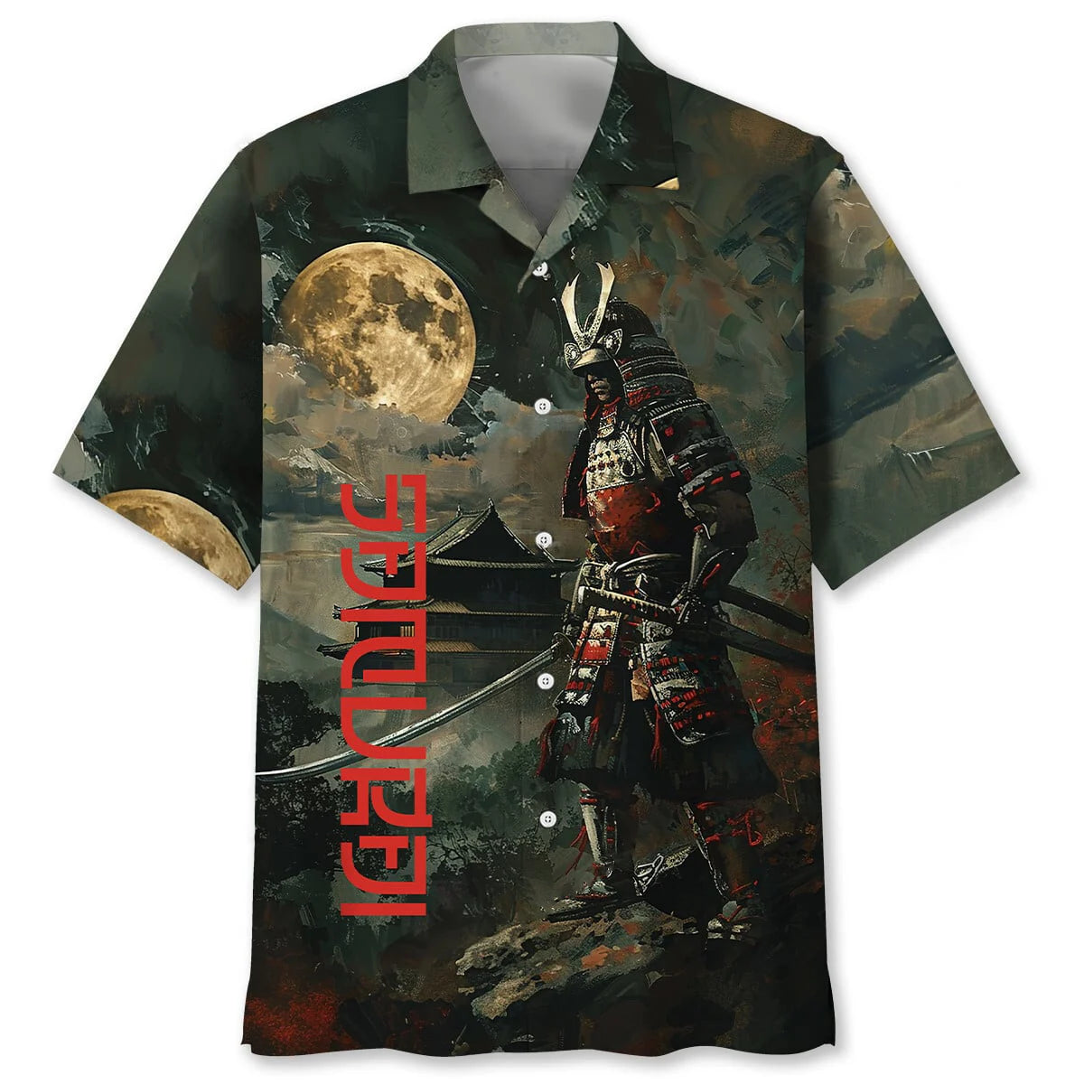Samurai Warrior Hawaiian Shirt, custom shirt gift for men (view 4)