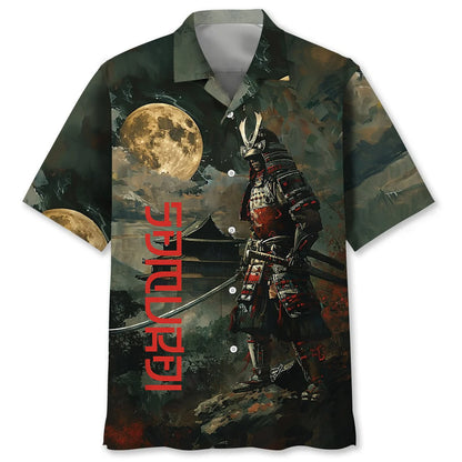 Samurai Warrior Hawaiian Shirt, custom shirt gift for men (view 4)