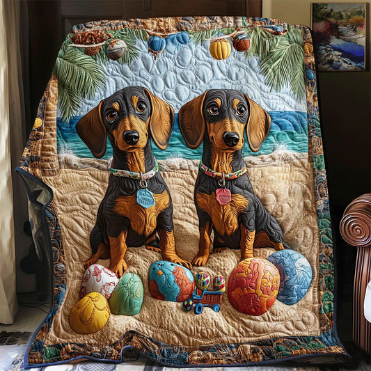 Sandy Paws Quilt Blanket