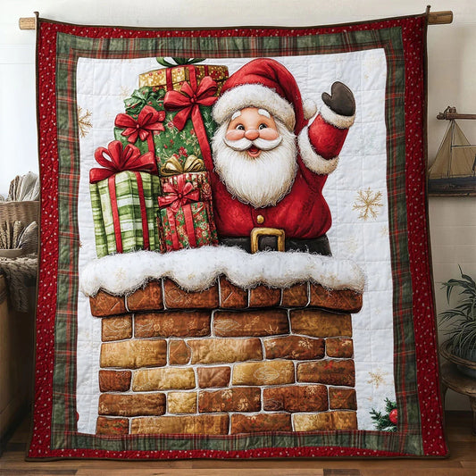 Santa Cheer Pop Quilt Blanket